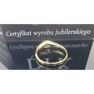 Pierścionek złoty 585, 2,45g, rozmiar 20
